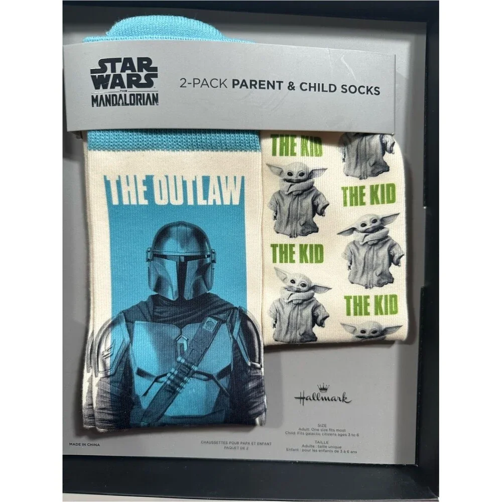 Disney Star Wars 4-Pack Parent & Child Sock Gift Set Brand New Blue & Red